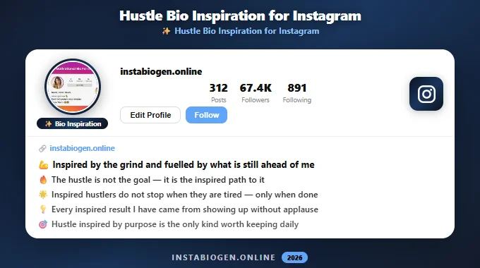 Hustle Bio Inspiration for Instagram